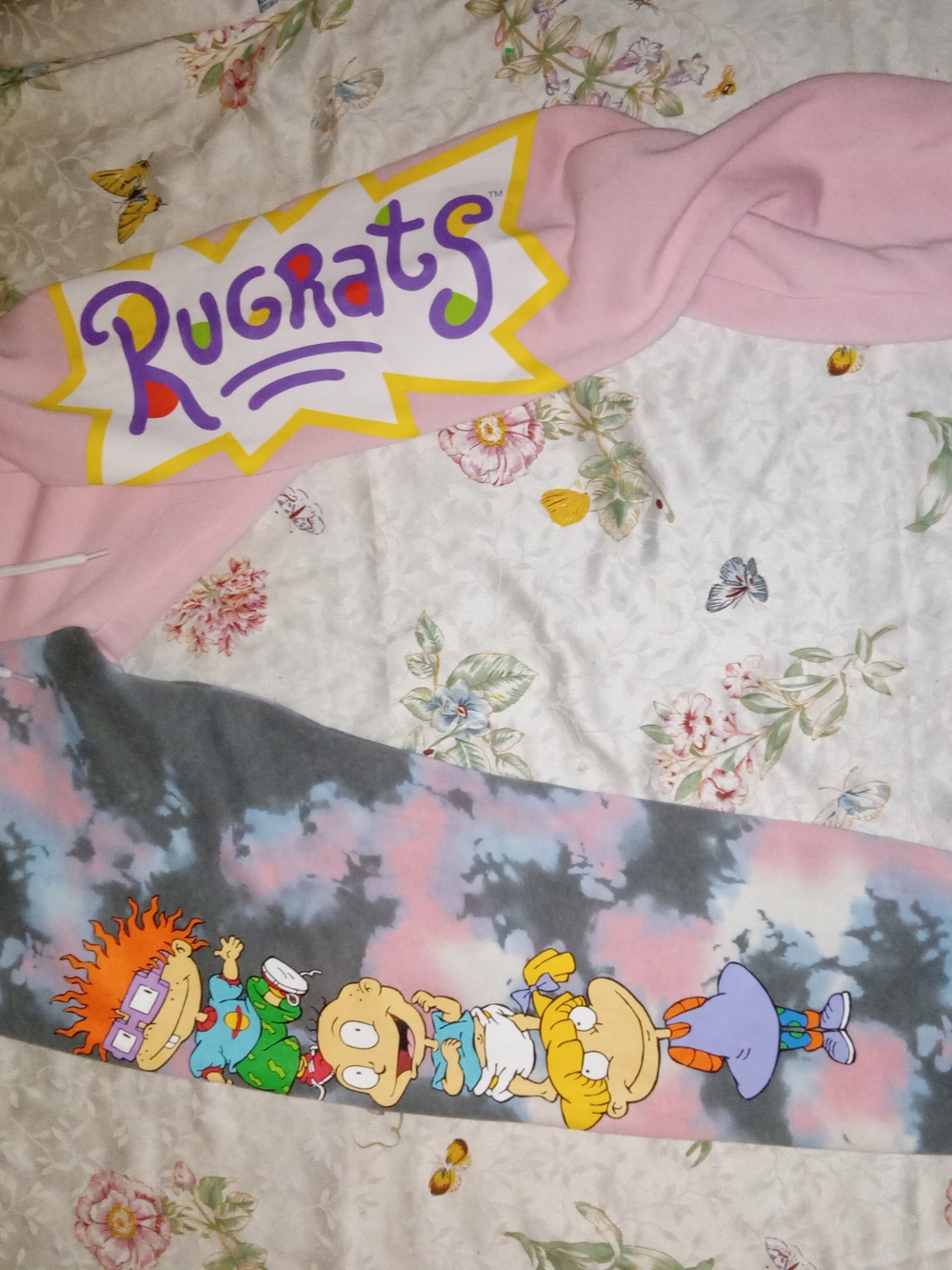 Nickelodeon Rugrats Pink Tie-Dye Track Pants